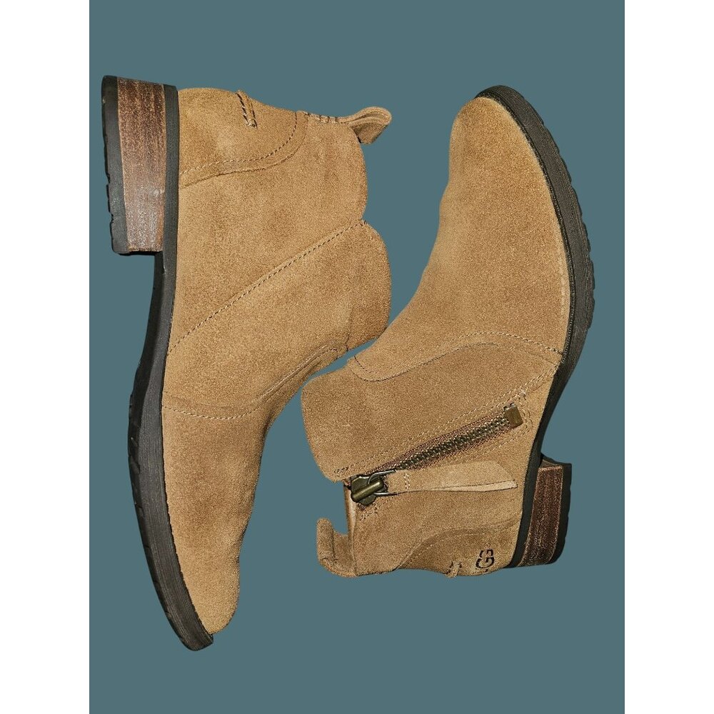 Ugg Upper Suede Side Zip Aureo Ankle Booties Women Size 6.5 - Picture 2 of 10